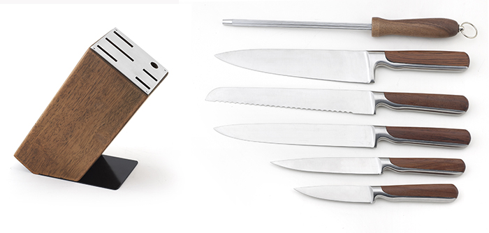 6 pcs knife set with block