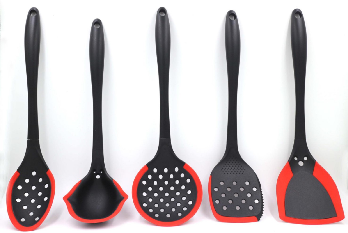 silicone and nylon kitchen utensils