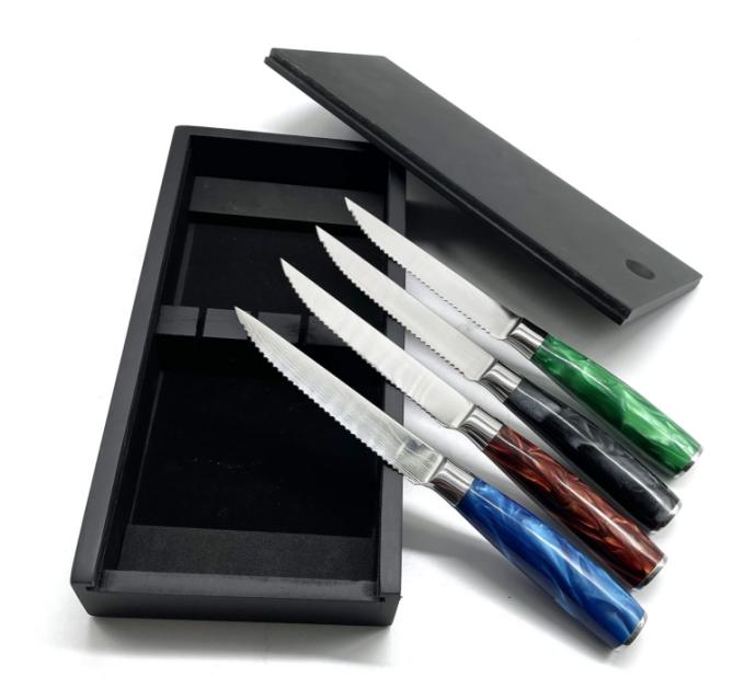 4pcs steak knife set  resin handle