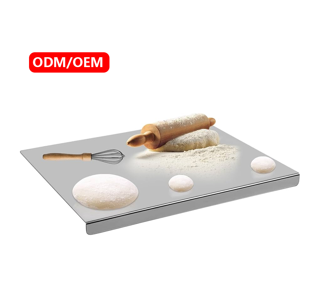 stainless steel cutting board with lip